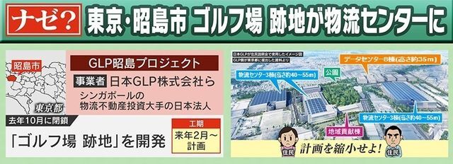 東京・昭島市のゴルフ場跡地が物流センターに