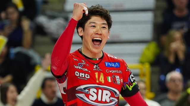 ペルージャの石川祐希選手(写真：日刊スポーツ/アフロ)