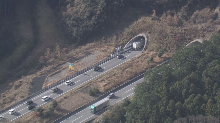 事故があった雁峰第二トンネル　愛知県新城市