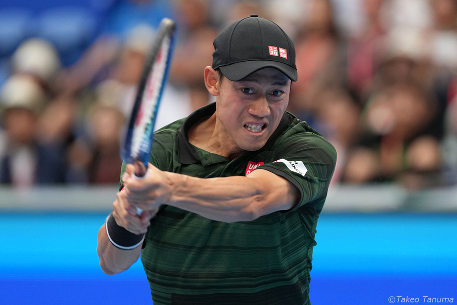 30日開幕の香港大会で2025年シーズンをスタートさせる錦織圭（写真：田沼武男 Photo by Takeo Tanuma）