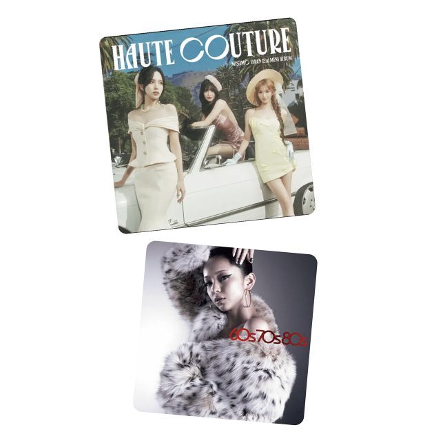 上・MISAMOのミニアルバム『HAUTE COUTURE』。下・安室奈美恵のEP『60s 70s 80s』。安室の楽曲は現在ストリーミングで配信されていないので、聴くにはCDで。