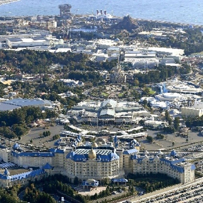 東京ディズニーリゾートの空撮写真