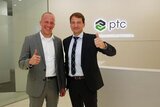 PTCシニア バイスプレジデントのクリストフ・ブラウクレ氏（右）と、PTC戦略＆オペラ-ション担当の副社長 ヴォルフガング・シュテルツレ氏（左）