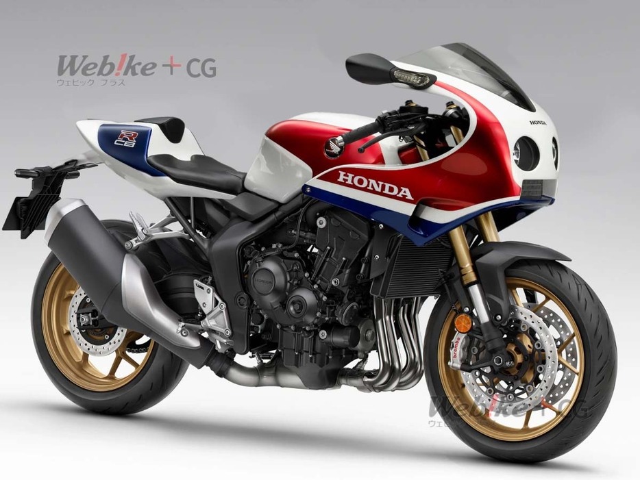 新型CB1000 [予想CG] 2007年の東京モーターショーに出品されたコンセプトモデルのCB1100Rをモチーフにしてみた。このタンクで丸目のネイキッド仕様も出たらよさそう。