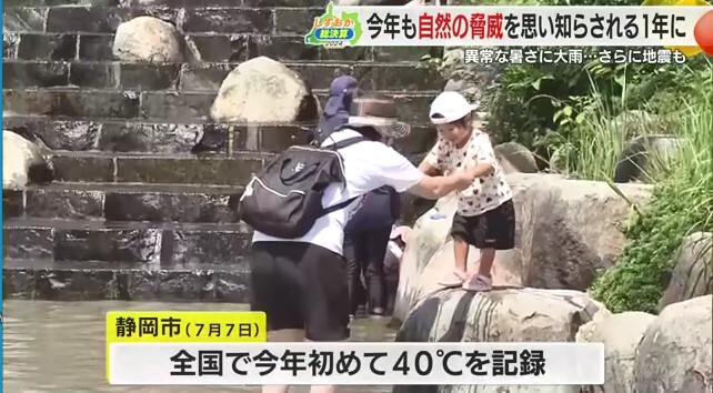 水辺で遊ぶ人たち（静岡市）