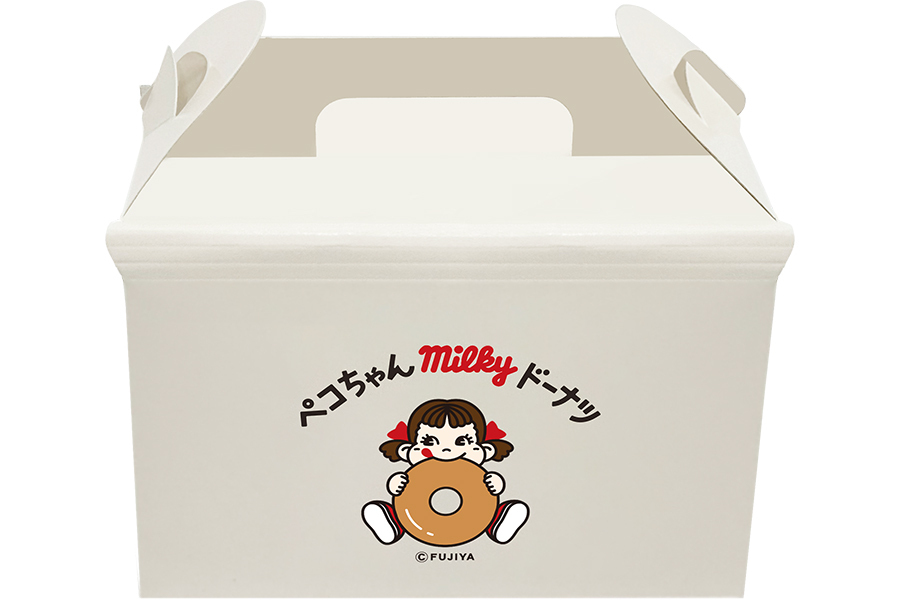 「ペコちゃんmilkyドーナツ ホリデーBOX（6個入）」表デザイン