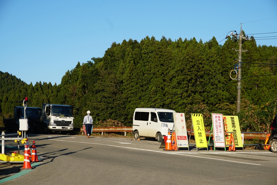 浦上地区から輪島市中心部に向かう国道249号はいまだに復旧していない