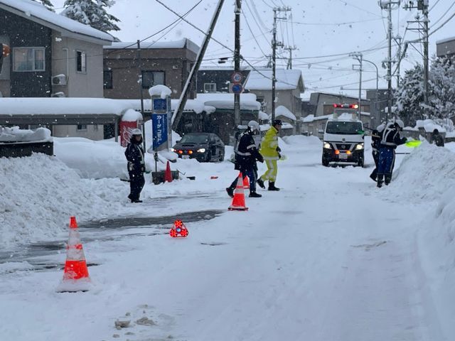 現場（17日　青森市横内）