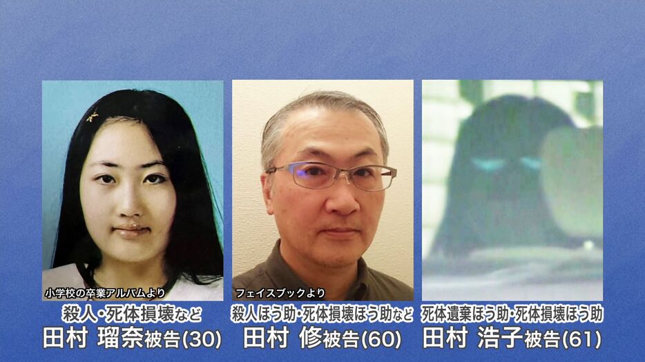 田村瑠奈被告ら親子3人