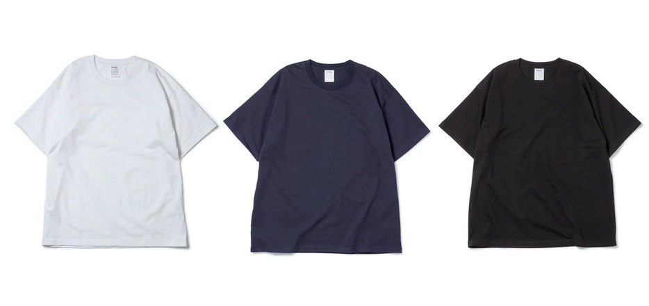 色展開はWHITE / NAVY / BLACK Heavy Crewneck T-Shirt　4,400円（税込）