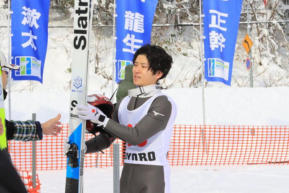 男子で優勝した佐藤幸（撮影・保坂果那）