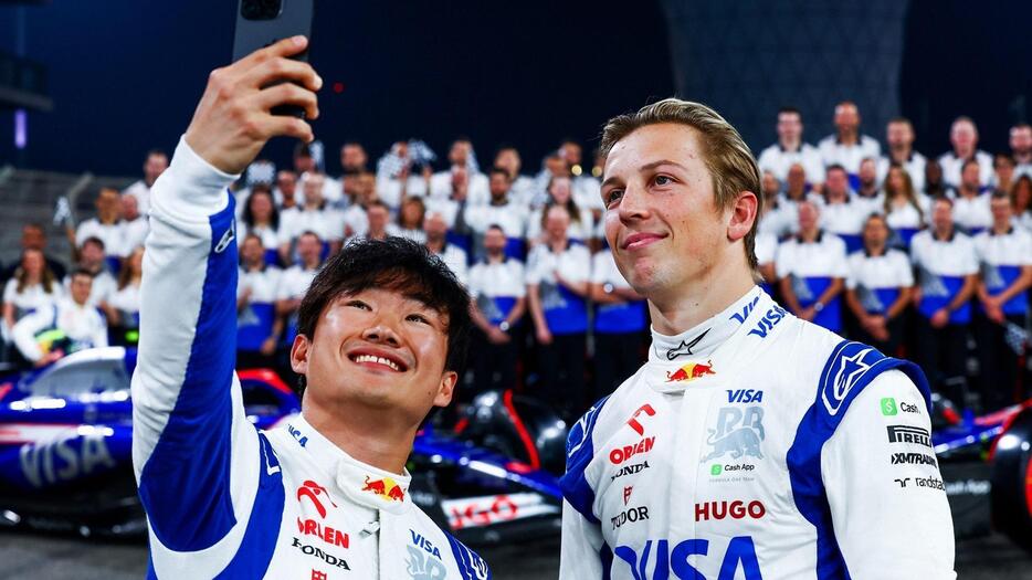 角田裕毅とリアム・ローソンのスタッツ比較を『F1』公式が紹介／Red Bull Content Pool