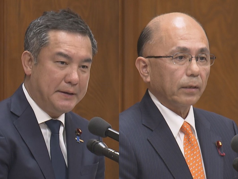 鈴木英敬衆院議員(左)と根本幸典衆院議員(右)