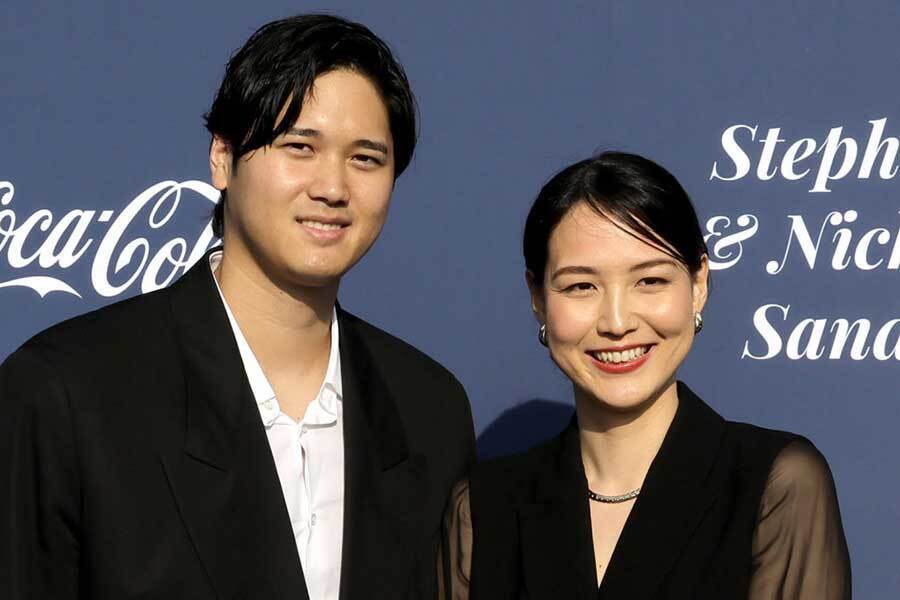 ドジャース・大谷翔平（左）と真美子夫人【写真：Getty Images】