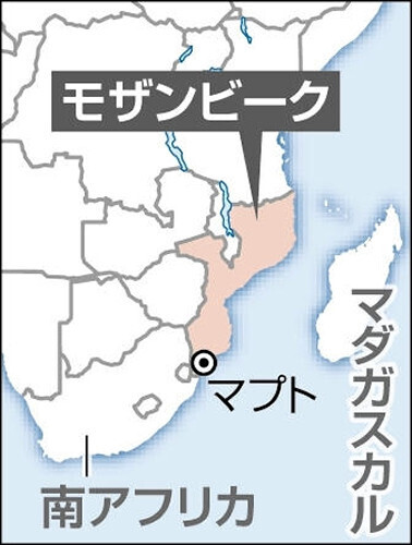 モザンビークの地図