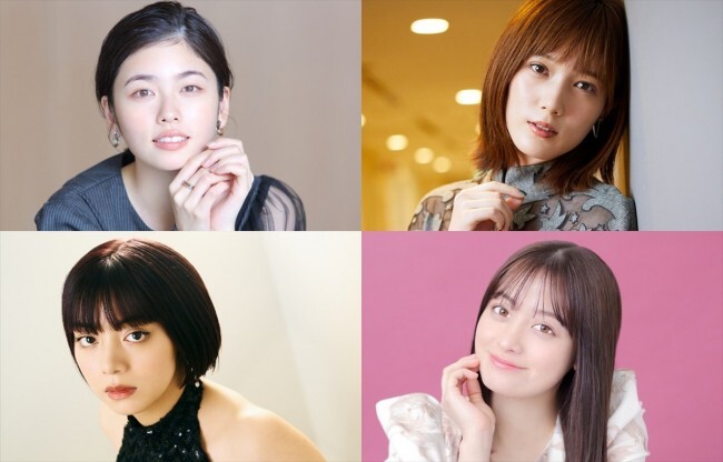 （左上から時計回りに）小芝風花、本田翼、橋本環奈、池田エライザ