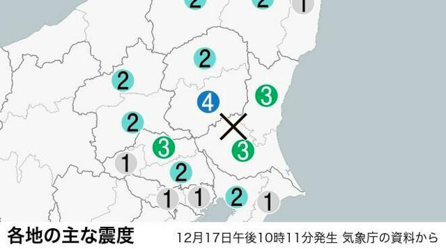 各地の主な震度