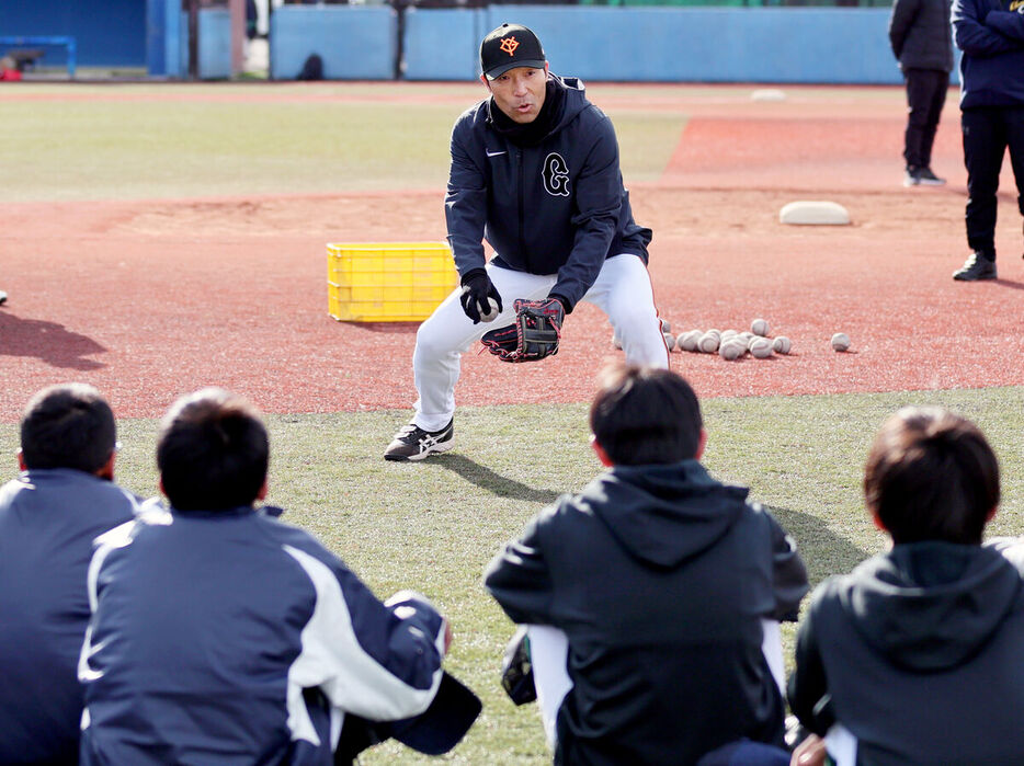 中学生を指導した清水氏