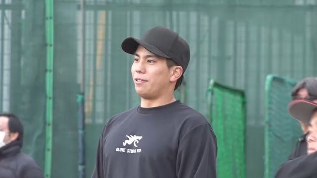 子どもたちとの練習会を行った巨人・門脇誠選手