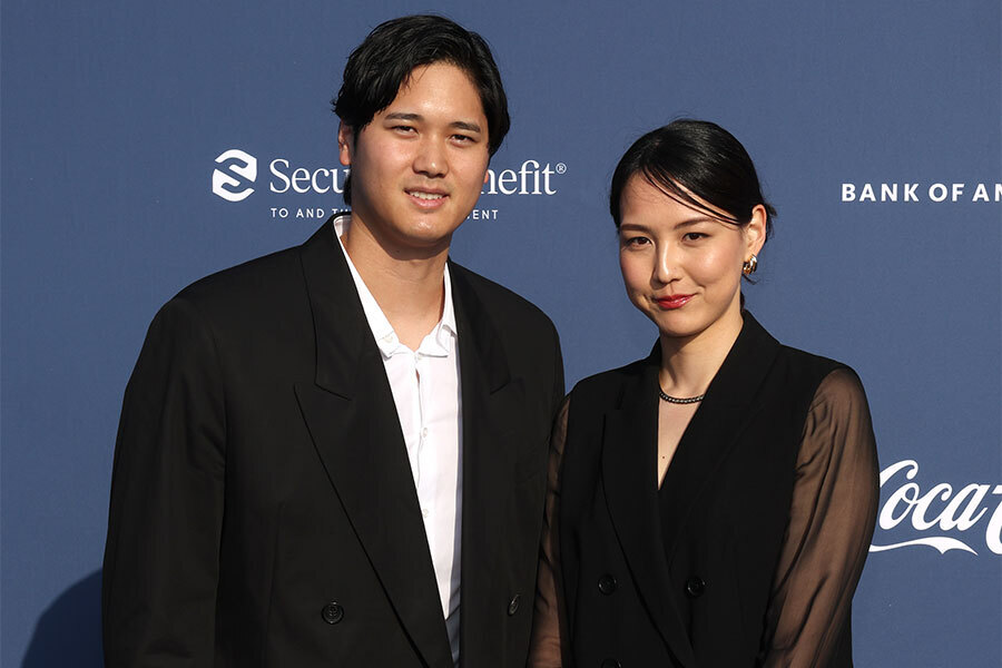 ドジャース・大谷翔平（左）と真美子夫人【写真：Getty Images】