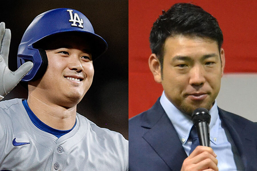 ドジャース・大谷翔平（左）とエンゼルス・菊池雄星【写真：ロイター、佐々木亨】