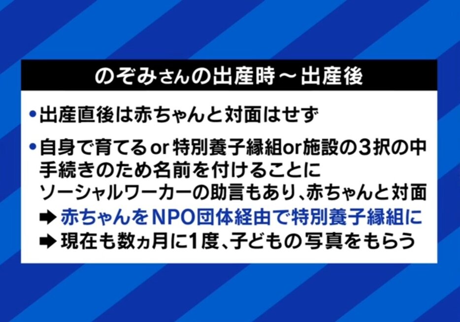 のぞみさんの出産時から出産後