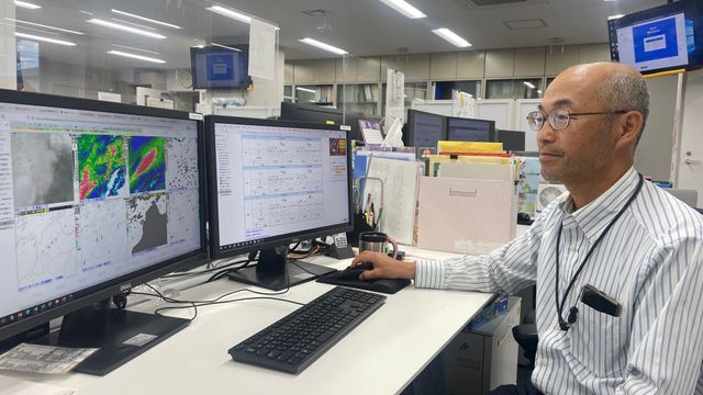 当時を振り返る松山地方気象台中塚統括予報官