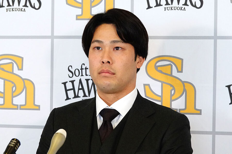 契約更改交渉に臨んだソフトバンク・藤井皓哉【写真：竹村岳】