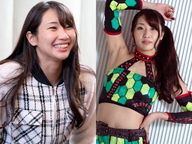 グラビアアイドルとして活動を続けながら、マリーゴールドのリングに上がる女子プロレスラーの勇気みなみ photograph by Takuya Sugiyama