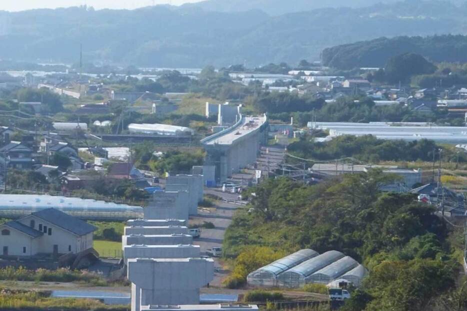 工事中の南国安芸道路。 画像：土佐国道事務所