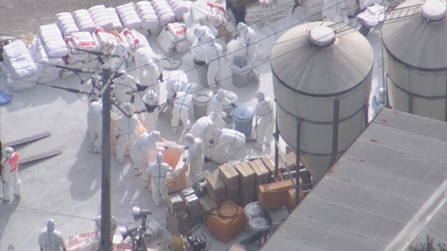 鳥インフルエンザが発生した養鶏場　三豊市（11月8日撮影）