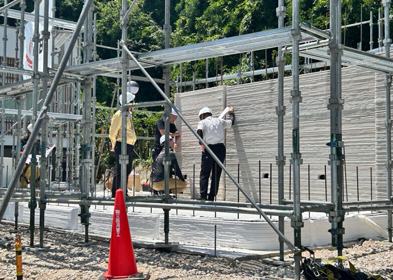 3Dプリンターを使用した基礎部分（画像提供／セレンディクス社）