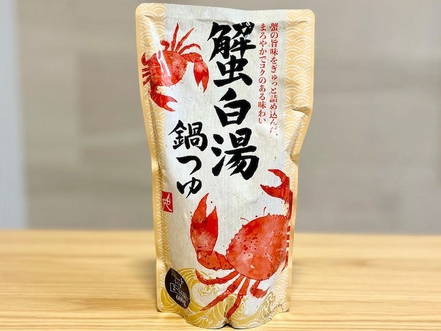 「蟹白湯鍋つゆ 600g」321円（税込）