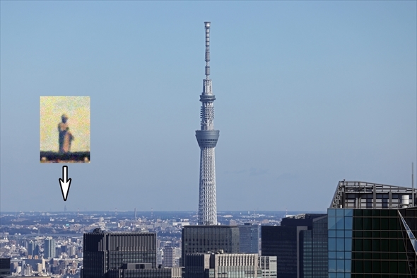 六本木ヒルズから見えた牛久大仏