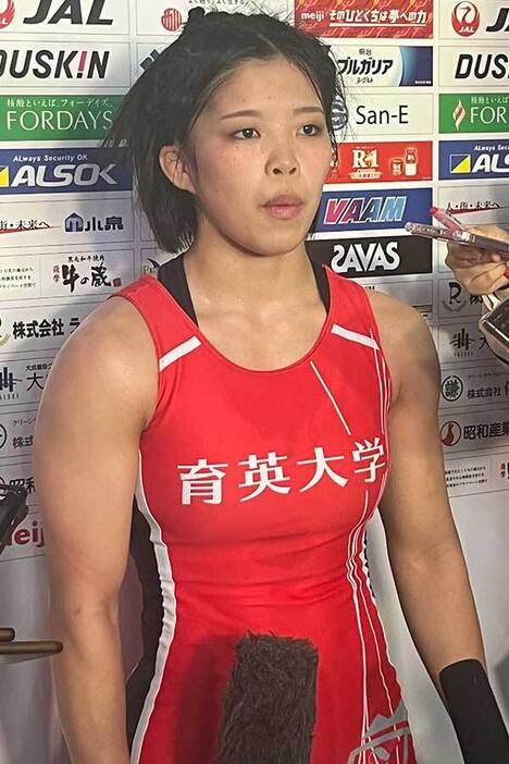 女子53キロ級で優勝した清岡もえ【写真：編集部】