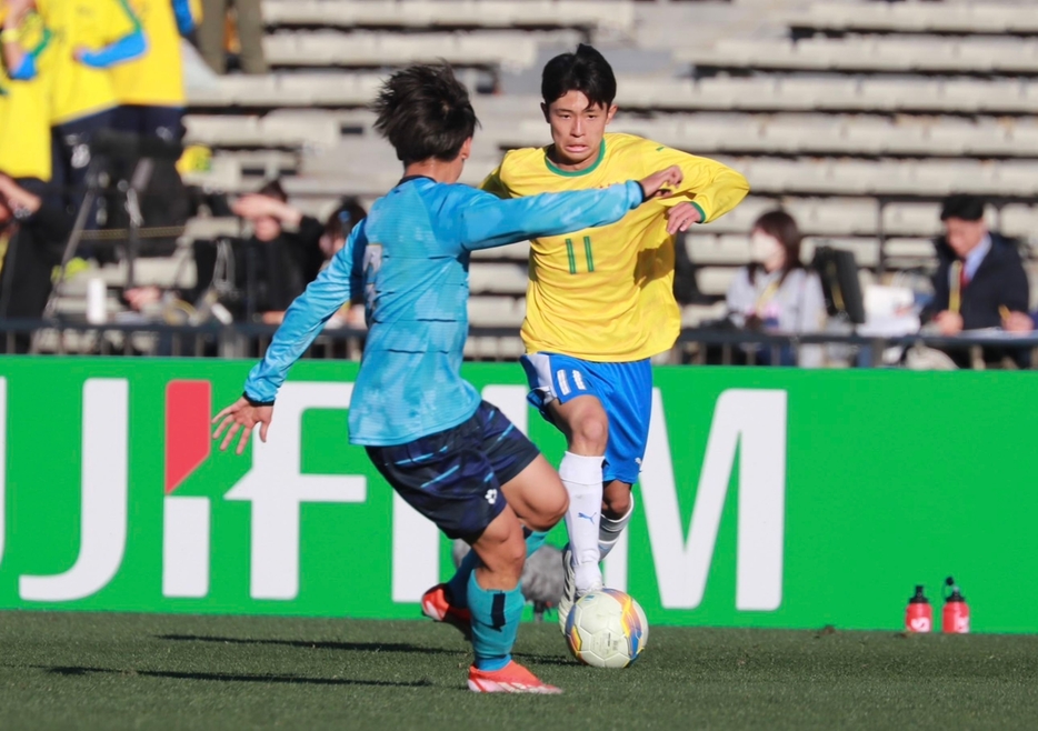 2ゴールを決めた帝京MF堀江真広(写真＝K.NIshiyama)