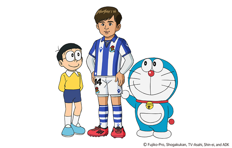 ドラえもん＆久保建英＆のび太、夢の3ショット！ - (c)藤子プロ・小学館・テレビ朝日・シンエイ・ADK