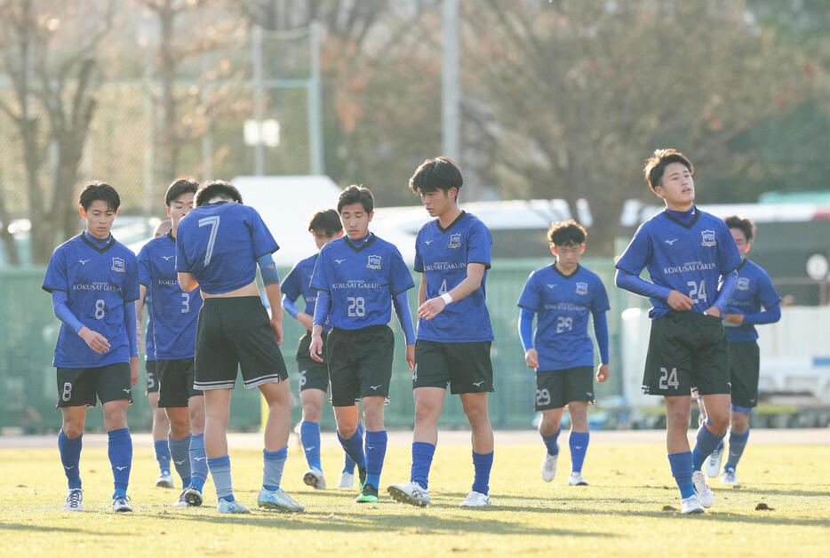 静岡学園対広島国際学院　静岡学園に敗れた広島国際学院（撮影・足立雅史）