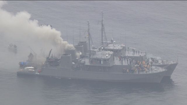 沈没前の「うくしま」（11月）