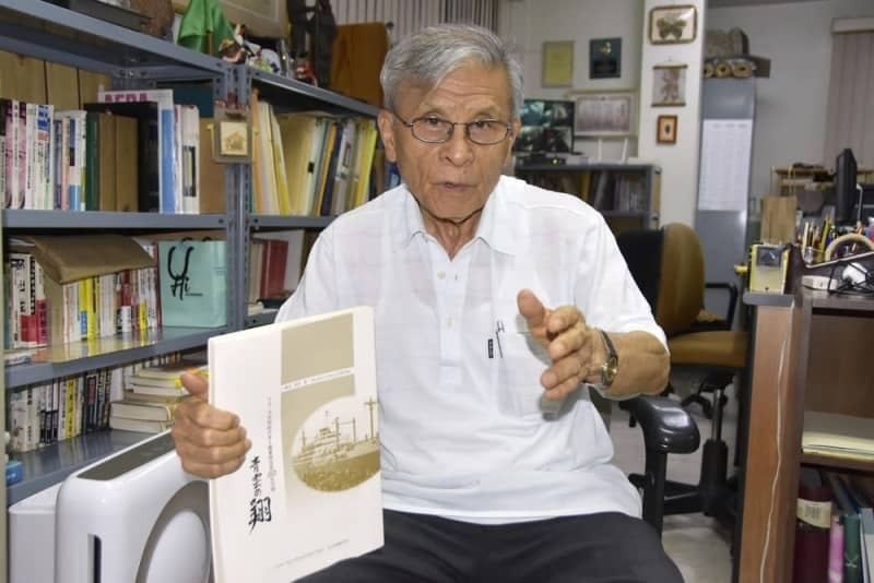 ドミニカ共和国政府との補償交渉の経緯について語る嶽釜徹さん＝２０２３年８月、サントドミンゴ（共同）