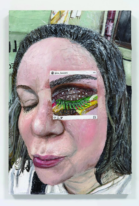 ジーナ・ビーヴァーズ《Self-portrait with “Burger Eye 2015”》（2020）