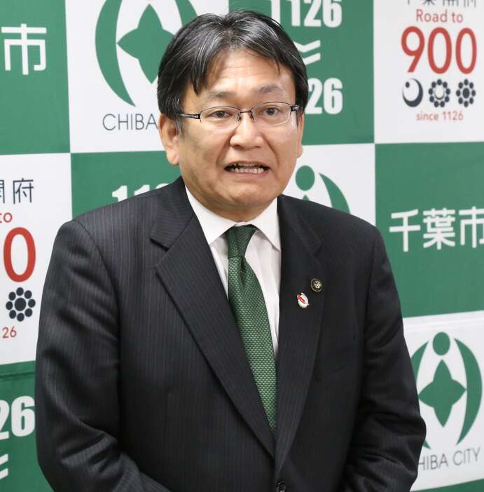 千葉市の神谷俊一市長（松崎翼撮影）