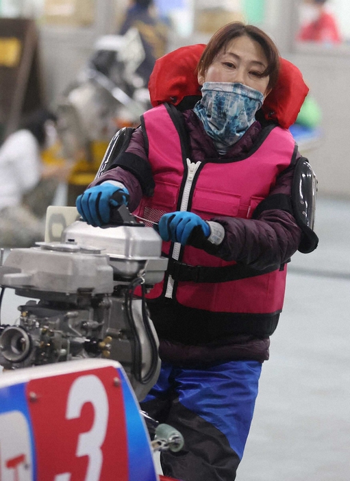 直前の徳山男女W優勝戦を制した寺田千恵（撮影・椎名　航）