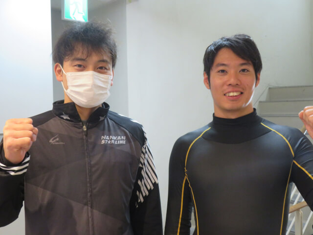 新村穣(左)と青野将大