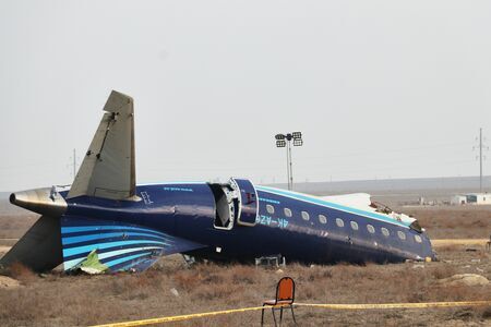 墜落したアゼルバイジャン航空8243便（写真：ゲッティ＝共同）