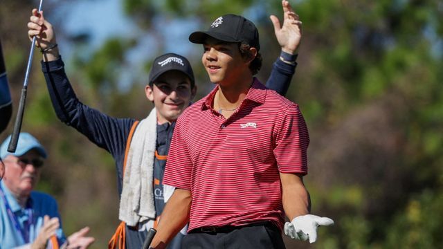 ゴルフのタイガー・ウッズ選手の息子チャーリー・ウッズ選手(写真：USA TODAY Sports/ロイター/アフロ)