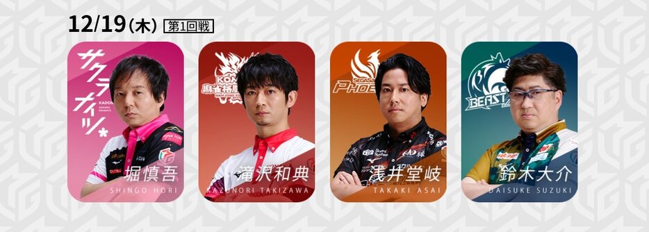 12月19日第1試合の出場選手