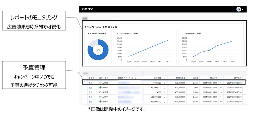 「BROAD＋」の画面イメージ