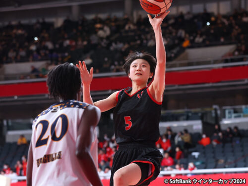 チーム最多15得点を挙げた岐阜女子の安藤美優［写真］＝SoftBank ウインターカップ2024