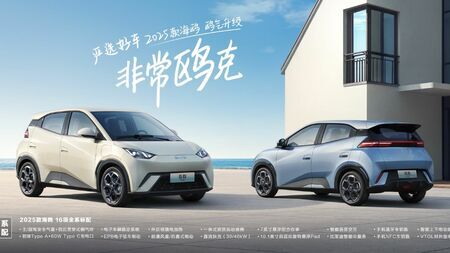 中国政府の買い換え補助金が低価格のEV・PHVの販売を押し上げている。写真は最低価格が150万円を切るBYDのコンパクトEV「海鴎」（同社ウェブサイトより）